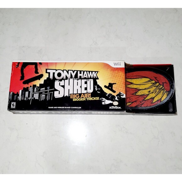 Wii Tony Hawk Shred Skateboard Bundle Game Dongle Wireless Board Controller NEW - Picture 1 of 12